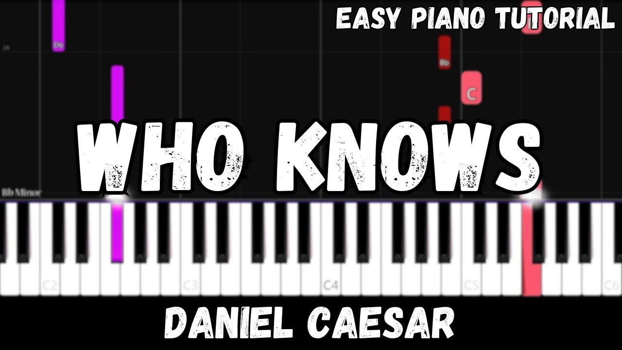 Daniel Caesar - Who Knows (Easy Piano Tutorial)