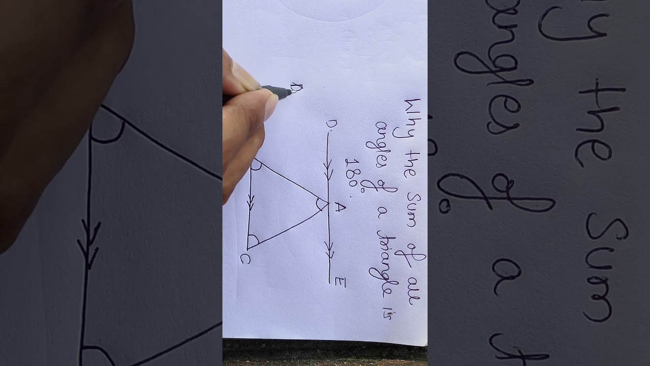 why the sum of the all angles of a triangle is 180