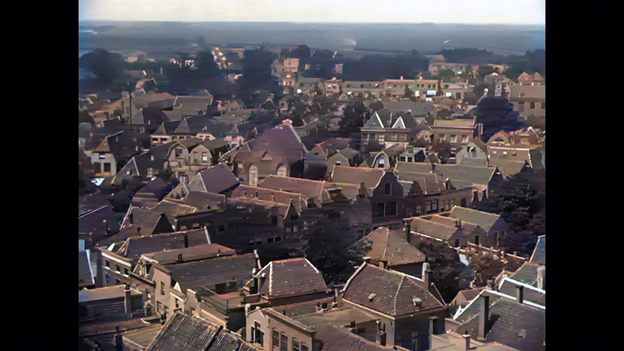 Stadsgezichten van Gouda in 1922 in kleur! City of Gouda in color! [AI colorized]
