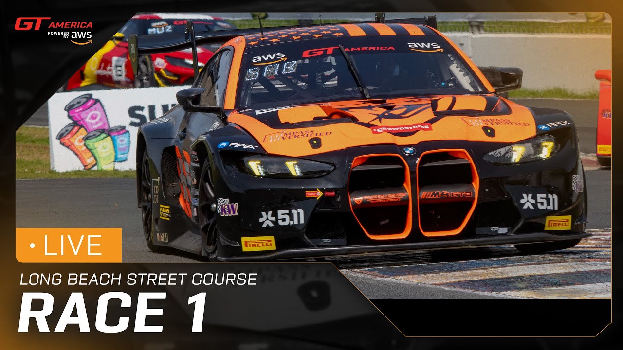 LIVE | Race 1 | Long Beach Grand Prix | GT America powered by AWS 2025