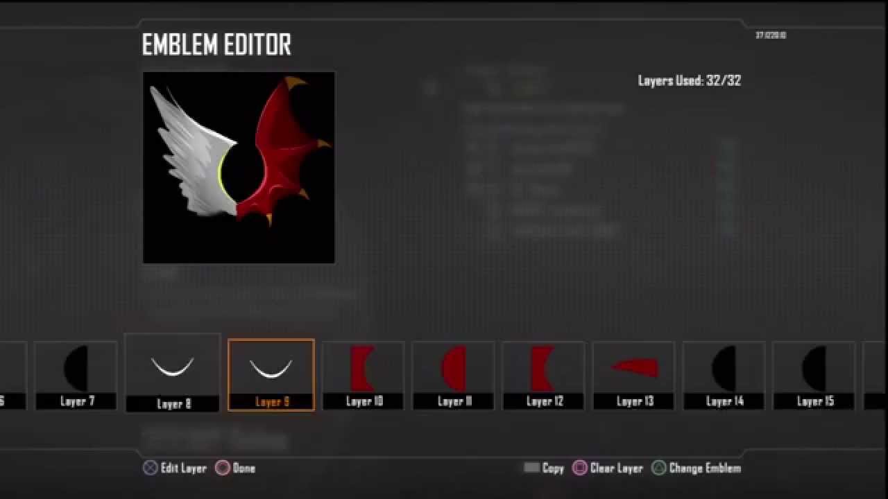 Black Ops 2 Emblem Tutorial: Angel Wing / Devil Wing