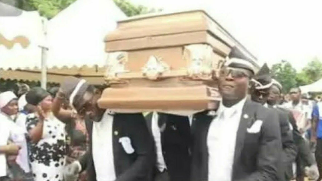 famous Funeral coffin dance video | four black man with death body box