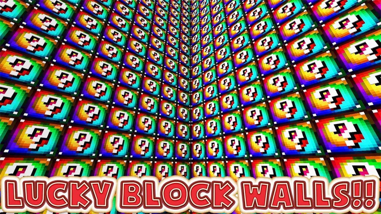 Minecraft 1V1V1V1 SPIRAL RAINBOW LUCKY BLOCK WALLS! | (Minecraft Modded Minigame) | JeromeASF