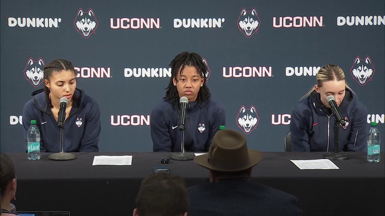 Пресс-конференция женской баскетбольной команды UConn после игры