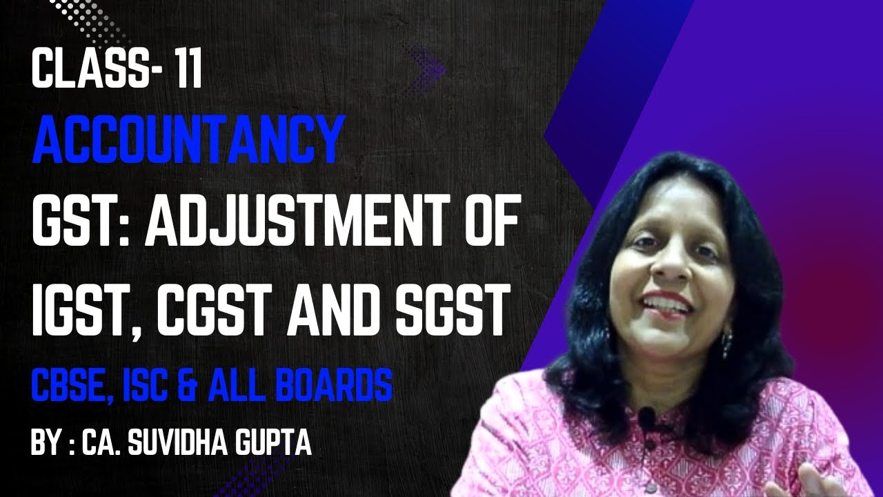 7-2 | GST ADJUSTMENTS OF INPUT IGST, CGST AND SGST | Cl 11-12, freshers  | CA Suvidha Gupta