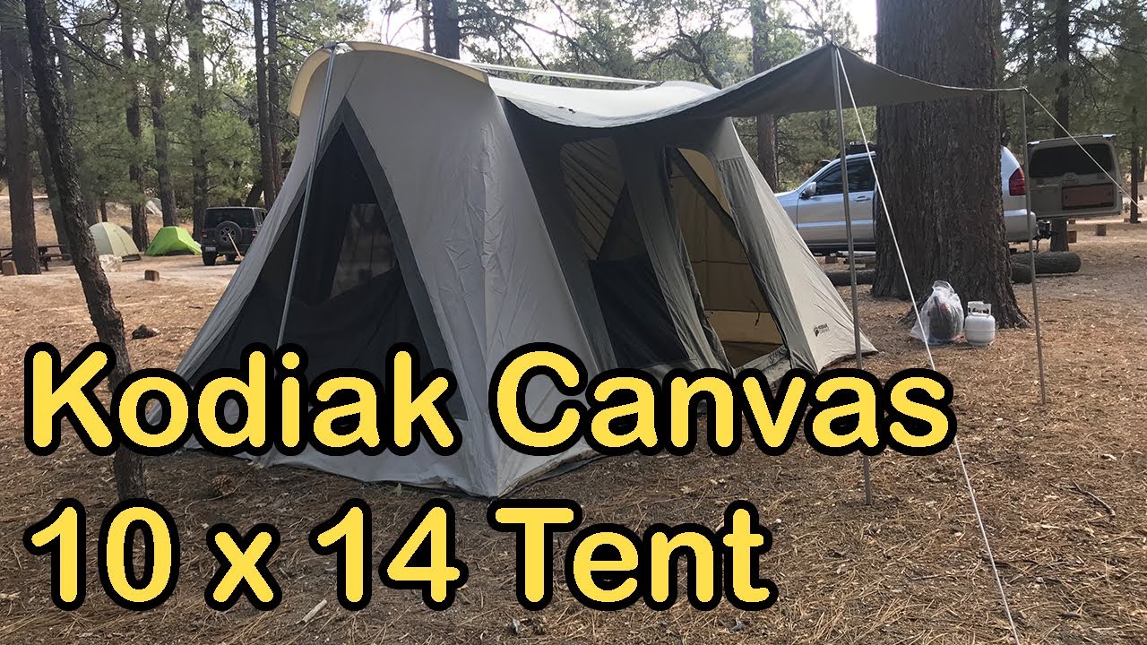 Установка палатки Kodiak Canvas Flex-Bow VX размером 10 x 14 футов