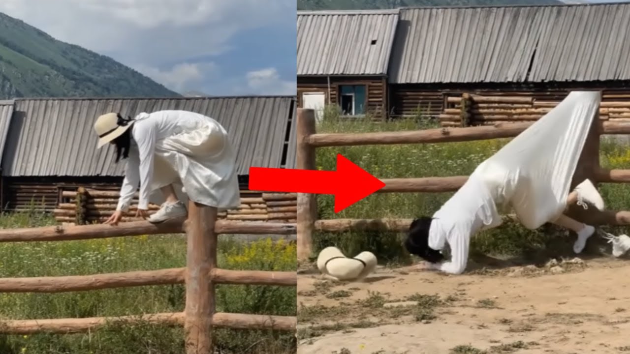 담을 넘다 치마 노출위기??? 평화로운 중국의 일상 [HGTV]
