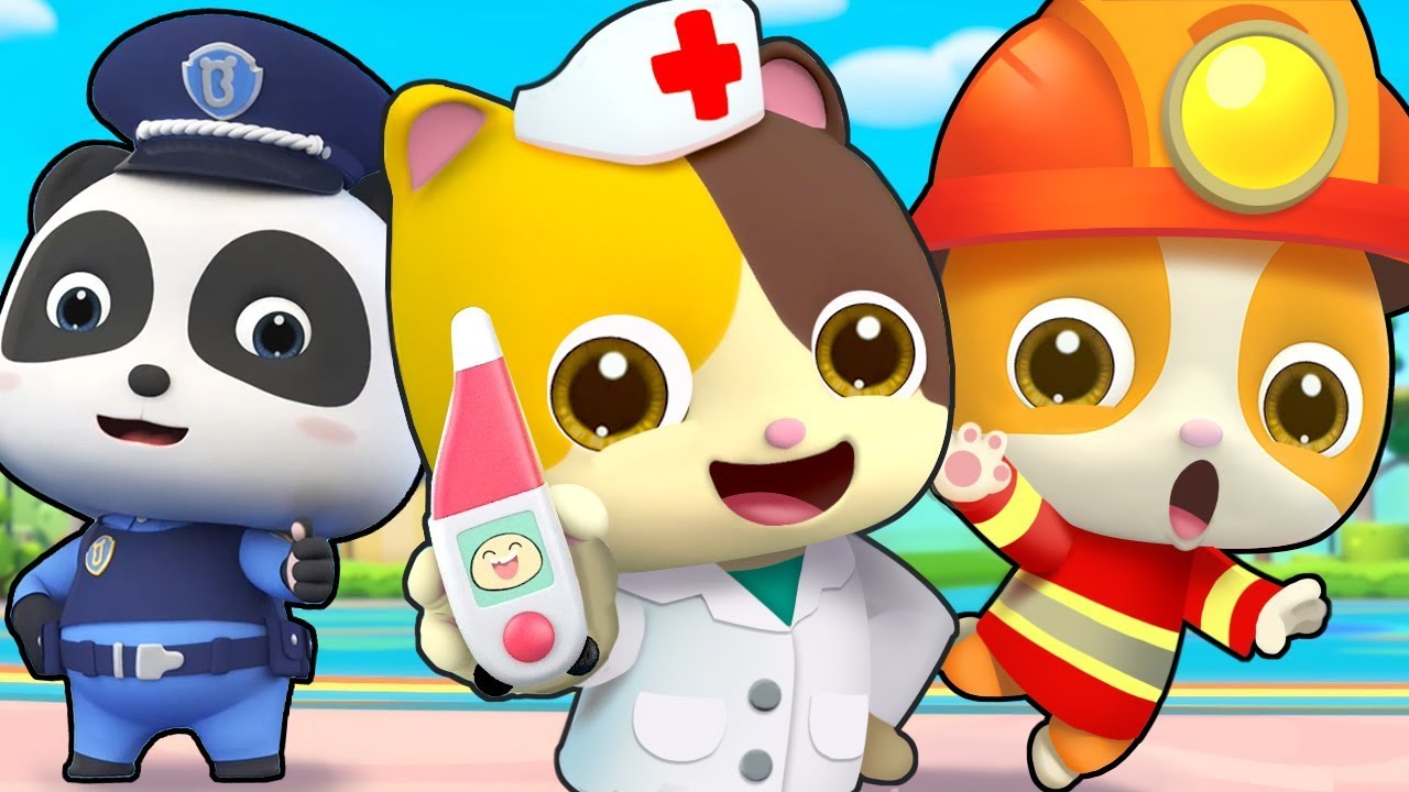 베이이버스 직업송 | 역할놀이 | 경찰 소방관 | 안전교육 | 베이비버스 인기동요모음 | BabyBus