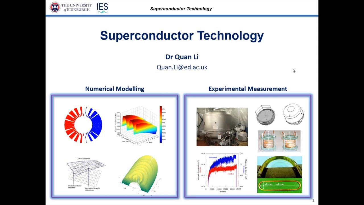 Dr Quan Li Research Interests - Superconducting Technology (proxy presenter Kevin Kails)