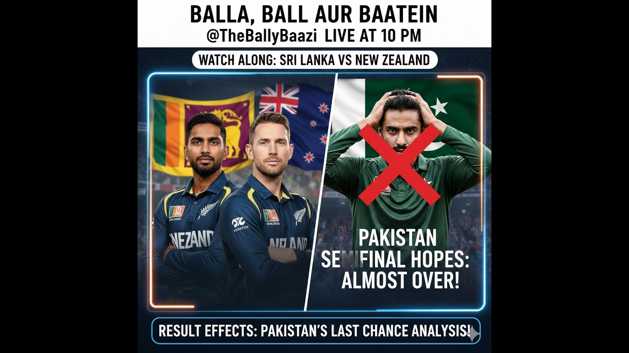 PAKISTAN officially OUT tonight? 😱 NZ vs SL Thriller LIVE Watch Along! 🏏