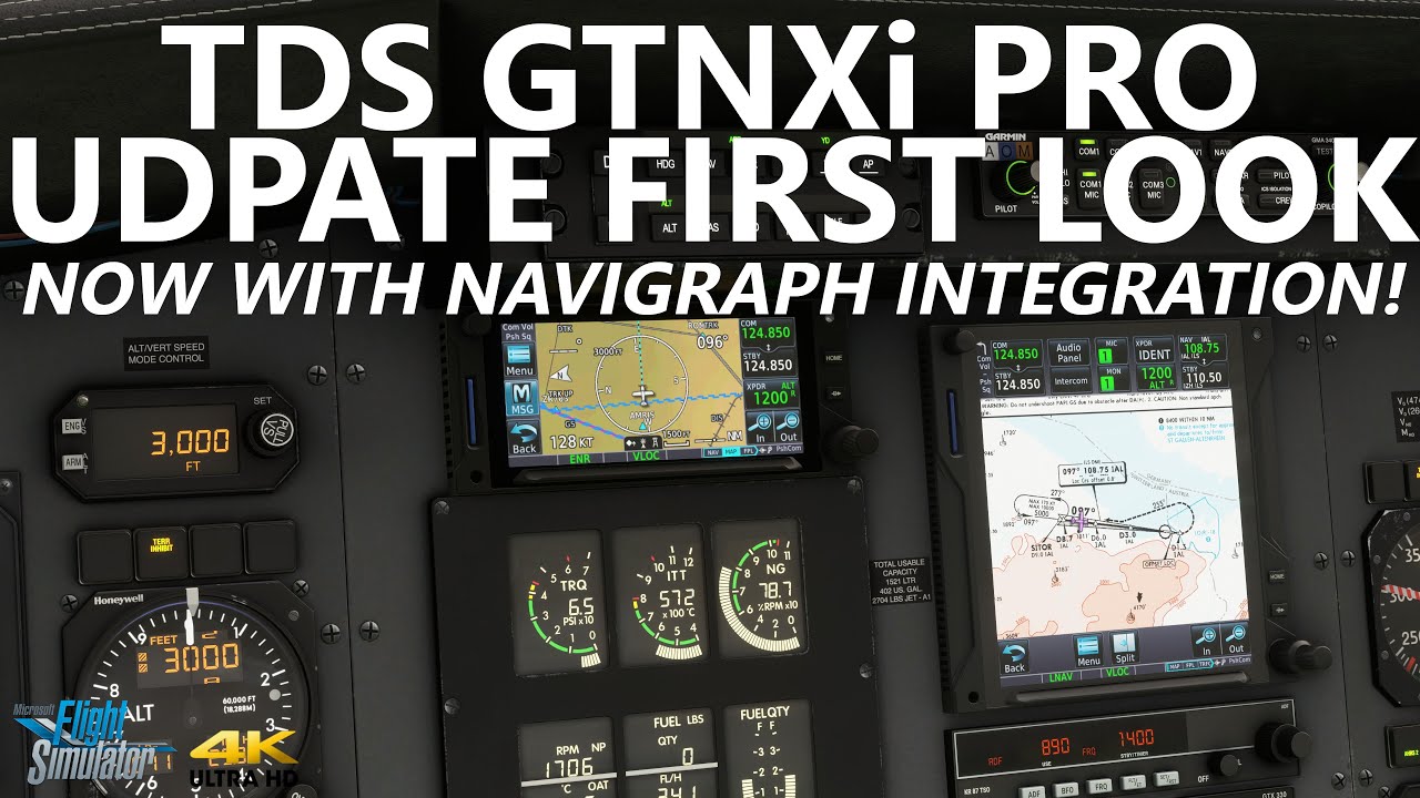 TDS GTNXi PRO Upgrade - First Look | Elevate your GA Flying with Navigraph Integration! [4K]