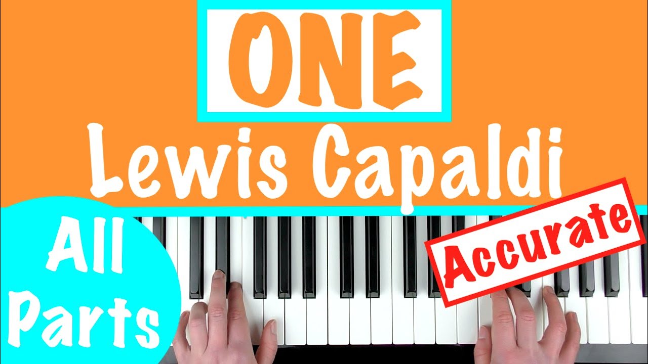 How to play ONE by Lewis Capaldi Piano Chords Tutorial Lesson