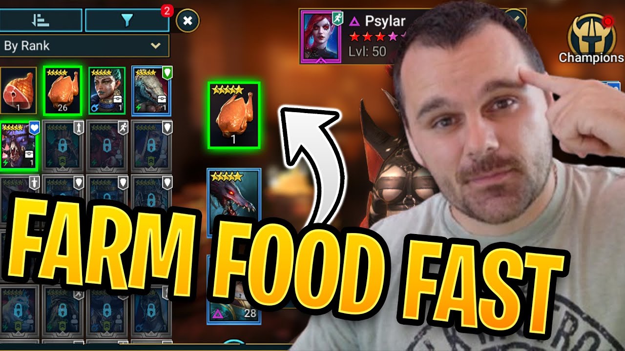 INFINITE FOOD? Best Way To Level And Rank Up Champions FAST | Raid Shadow Legends GUIDE