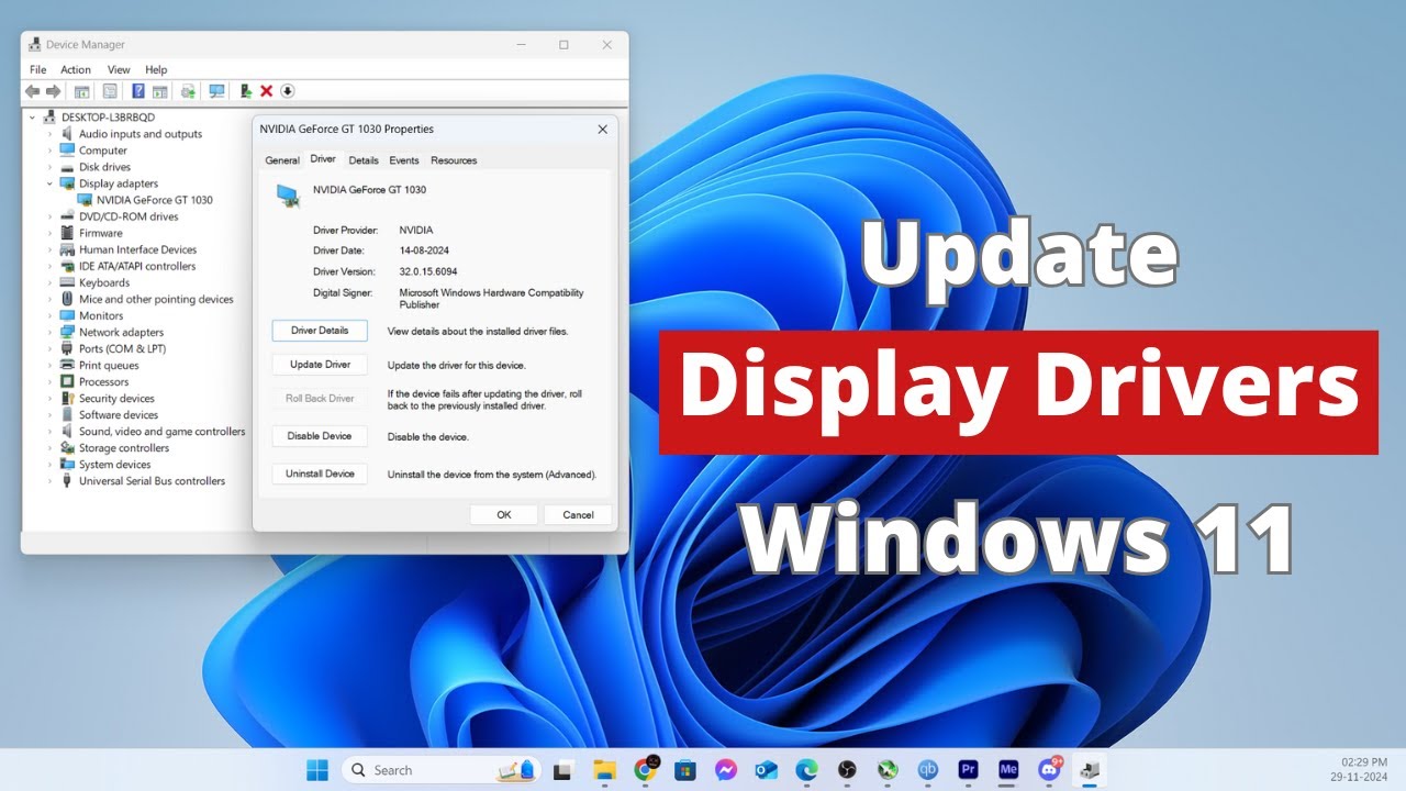 Как обновить драйверы дисплея в Windows 11