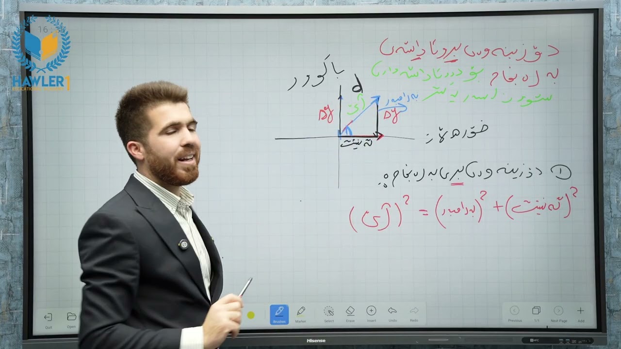 وانەی شەشەم - فیزیای پۆلی ١١- تەواو کەری بەندی (٢-٢) کردارەکان لەسەر ئاڕاستە دارەکان- م.یونس محمد.