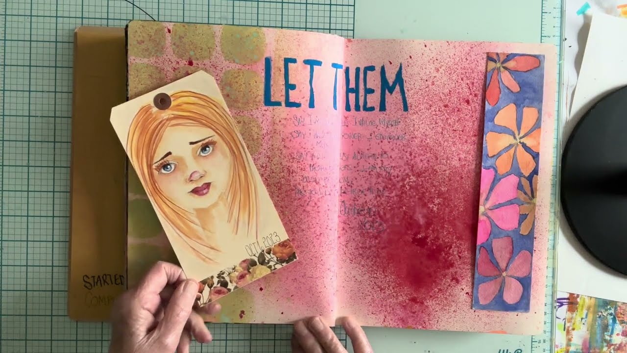 Art journal flip #16 #mixedmedia #artjournalling