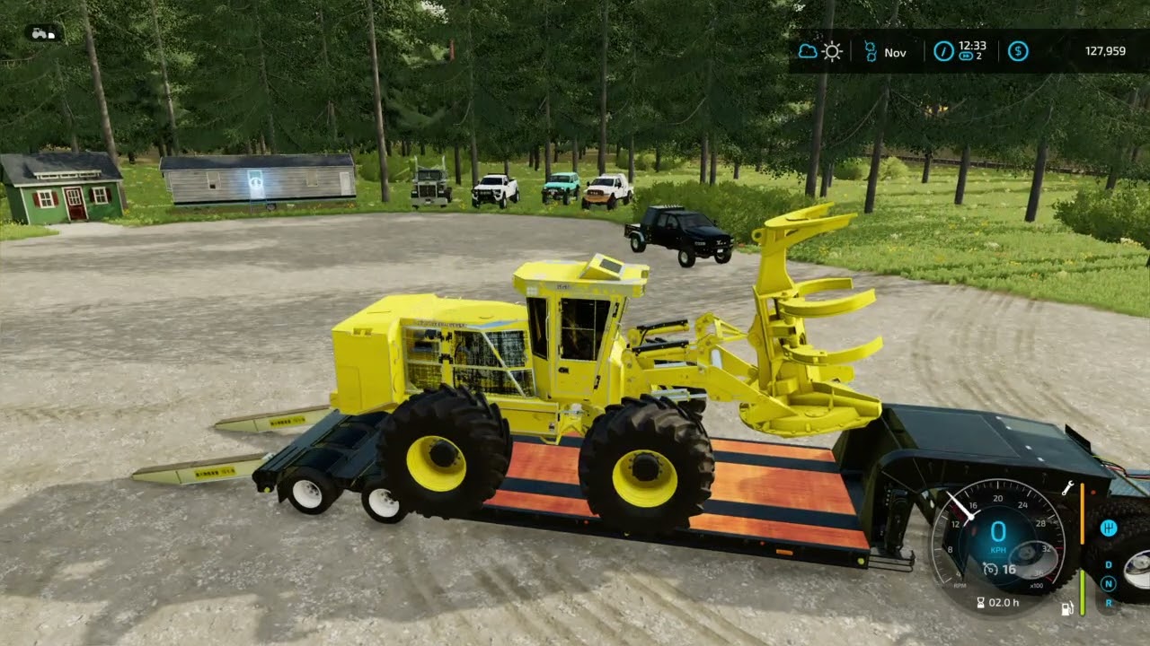 FS 22 Ridge River Logging, Moving the loader, an startin a new tract.