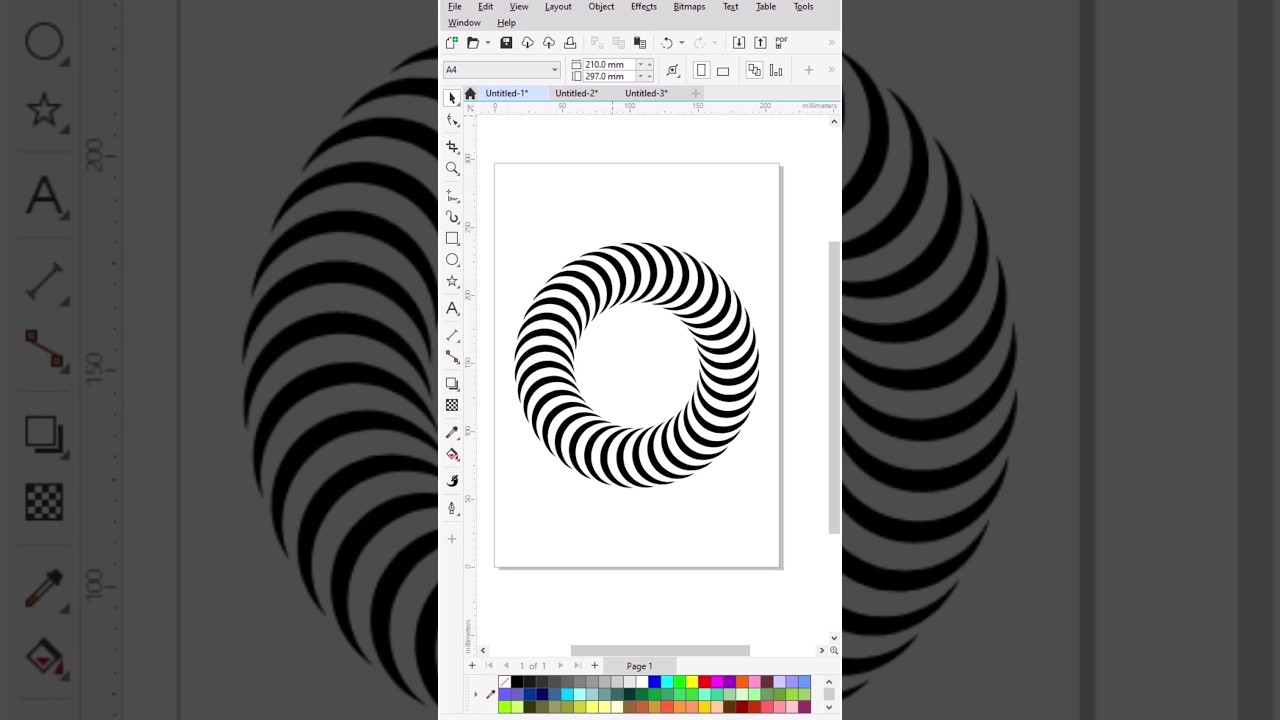 Spiral Shape Design in CorelDraw#coreldraw #coreldesign #graphicdesign #vectorart #logodesign