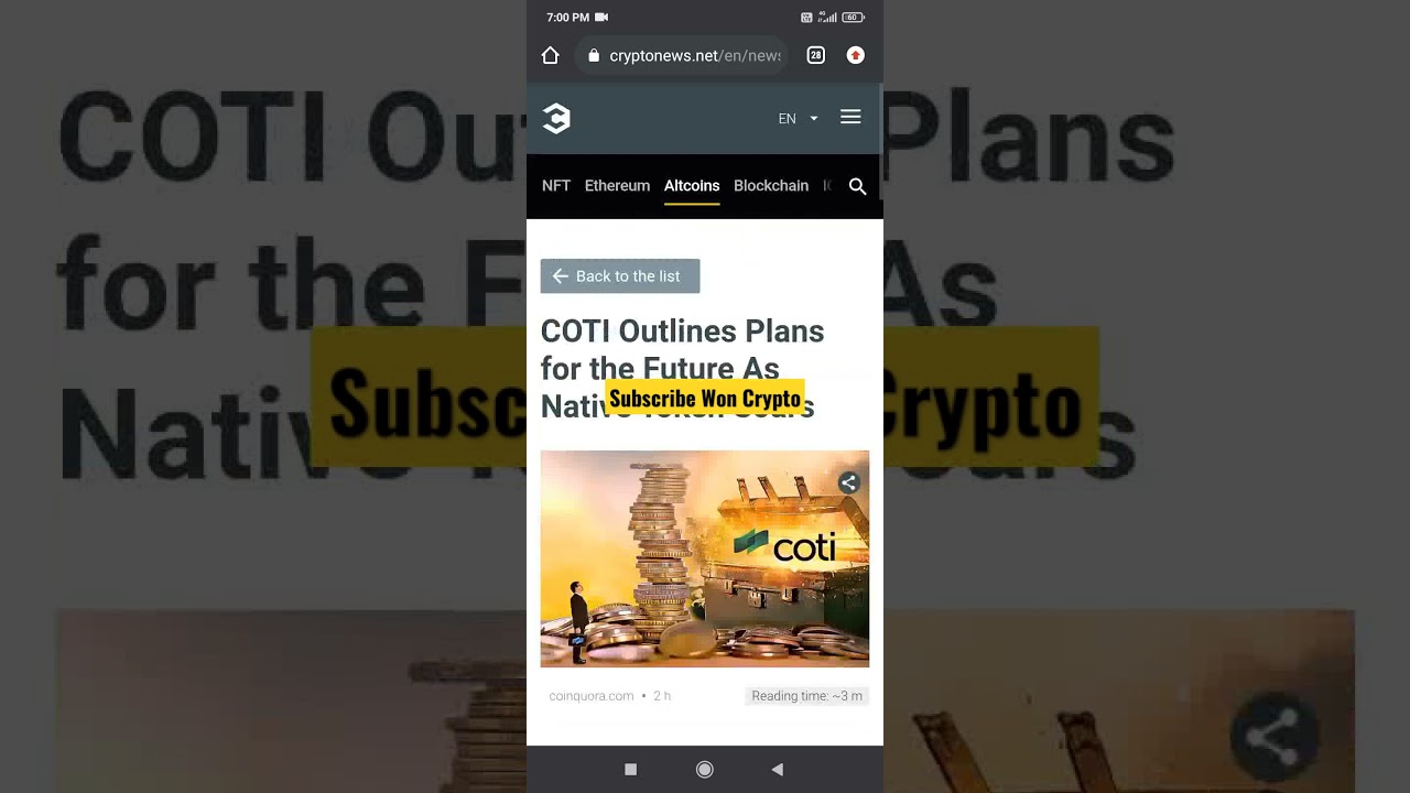 COTI Outlines Plans for the Future As Native Token Soars #Shorts #youtubeindiashorts #Coticoin
