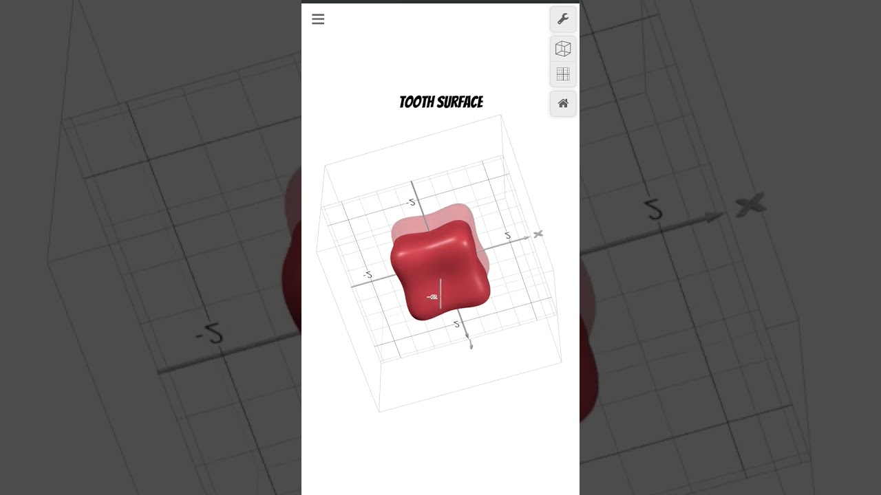 Tooth Surface| Desmos| 3D Surface| Animation|