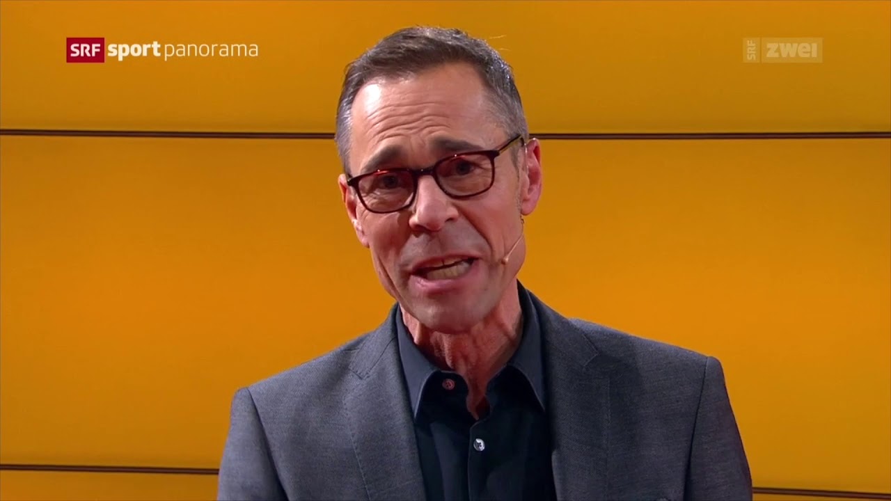 Hier verabschiedet sich Matthias Hüppi im Schweizer Fernsehen