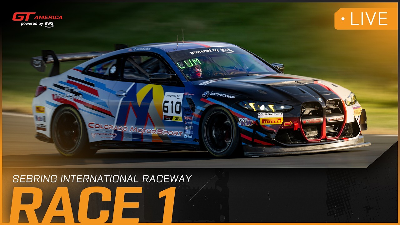 LIVE | Race 1 |&nbsp;Sebring International Raceway | GT America powered by AWS 2026
