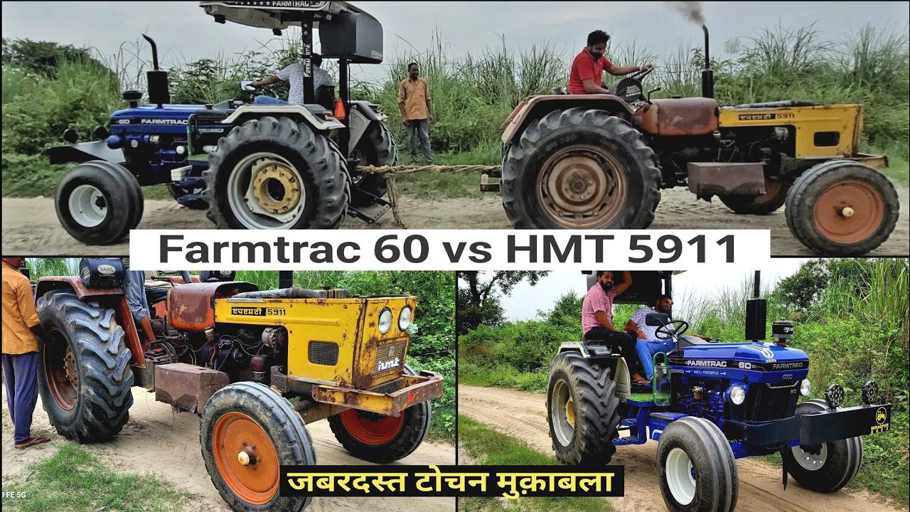 Farmtrac 60 vs HMT 5911 | ट्रैक्टरो का राजा 🚜 | Miragpur0022