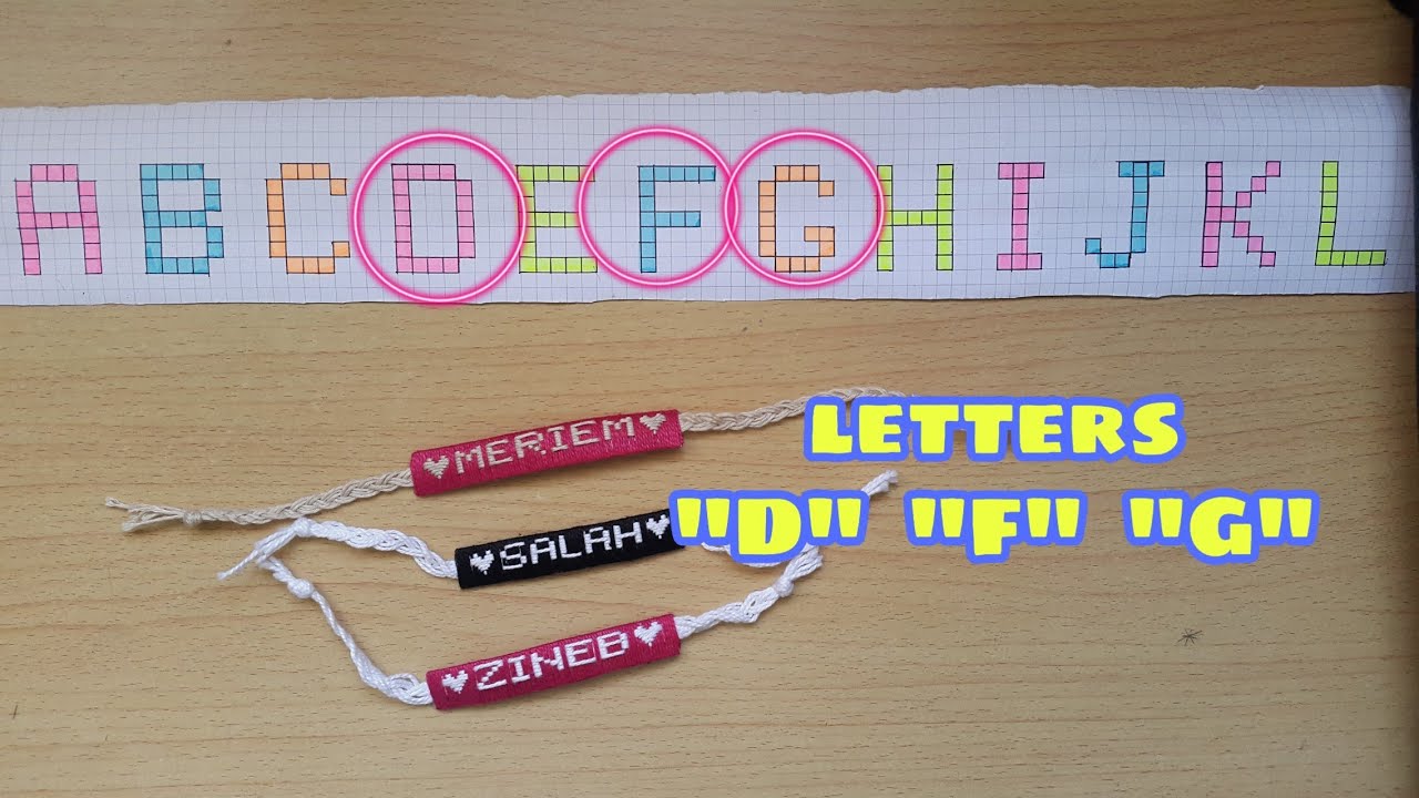 How to make name bracelets with only thread (Letters 