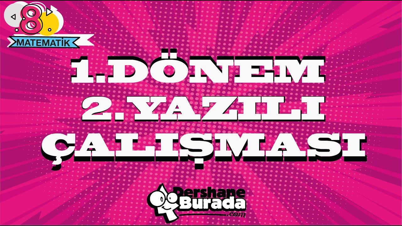 2022-2023 Eğitim Öğretim Yılı 8.SINIF MATEMATİK  1.Dönem 2. Yazılı Çalışması