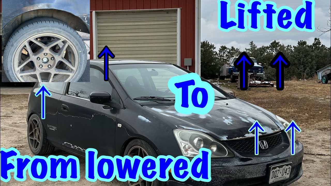 Lifting My Honda Civic! Amazon Lift kit Installs so Easy!