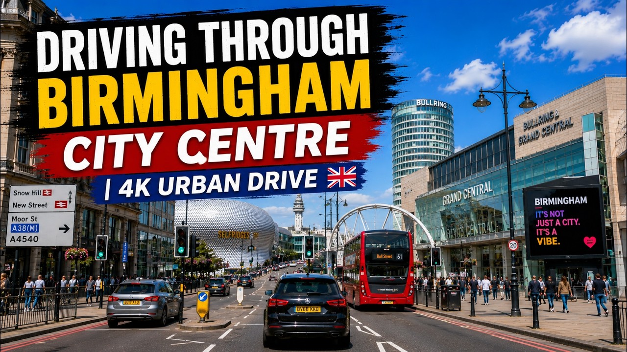Driving Through Birmingham City Centre | 4K Urban Drive 🇬🇧