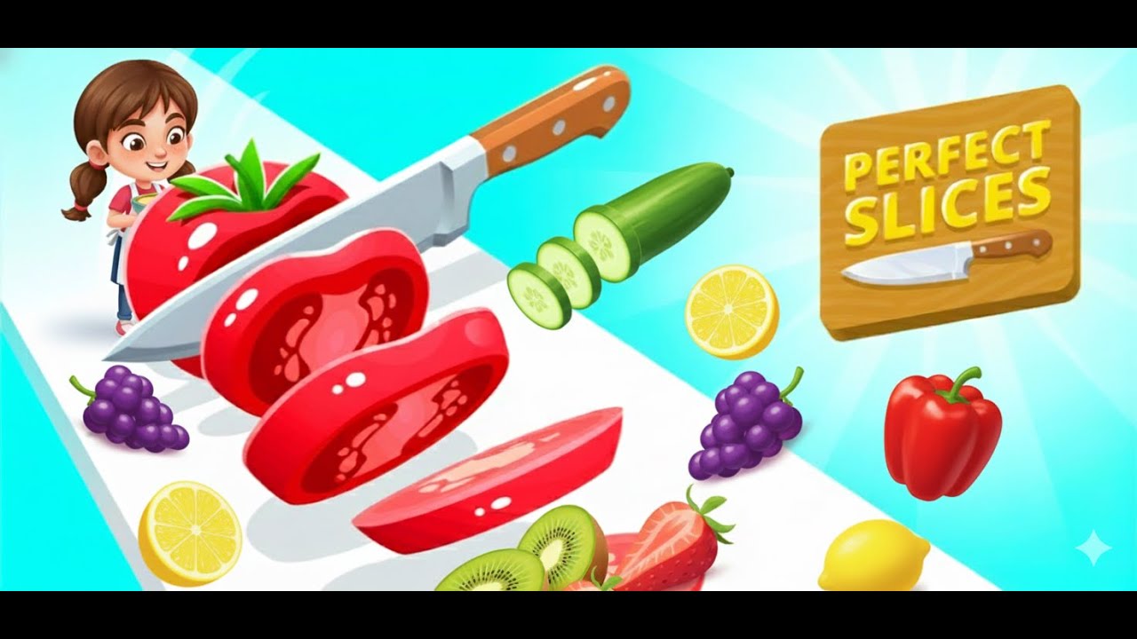perfect slices playing game - fruit cutting game live stream #perfectslice android gameplay
