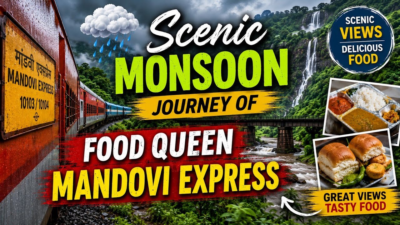 Thane to Kudal : Full Monsoon Journey : CSMT - MAO Mandovi Express : Konkan Railways
