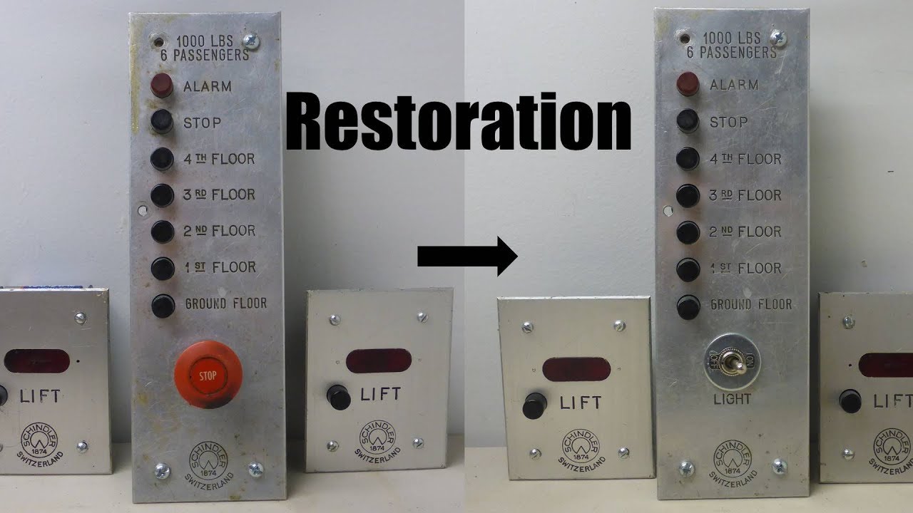 Elevator Part Restoration: Vintage Schindler Car Panel