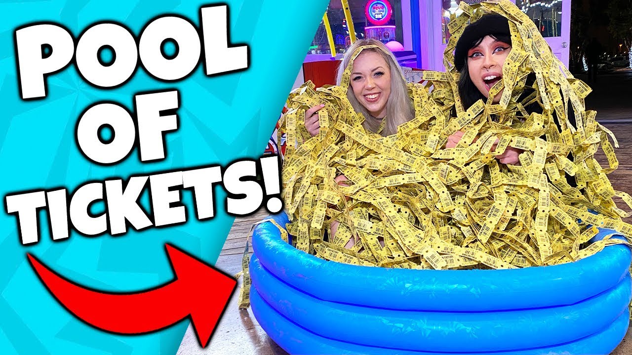 OMG I WON A POOL FULL OF ARCADE TICKETS!!