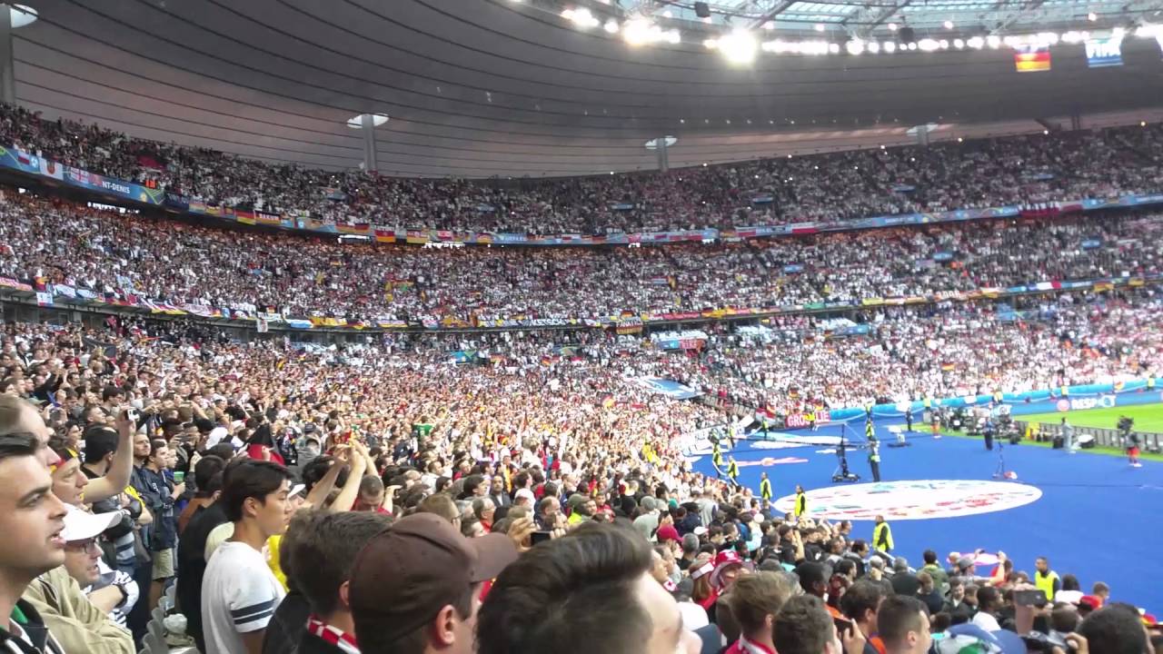 Deutschlandlied Germany v Poland Euro 2016 Stade de France 16 June 2016