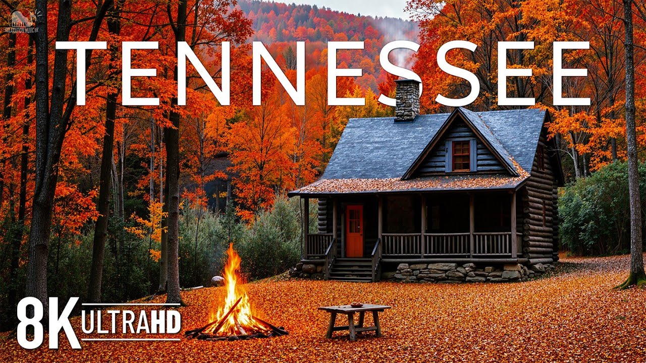 Beautiful Autumn in Tennessee 8K 🍁 Vibrant Fall Foliage, Majestic Mountains & Cozy Southern Towns