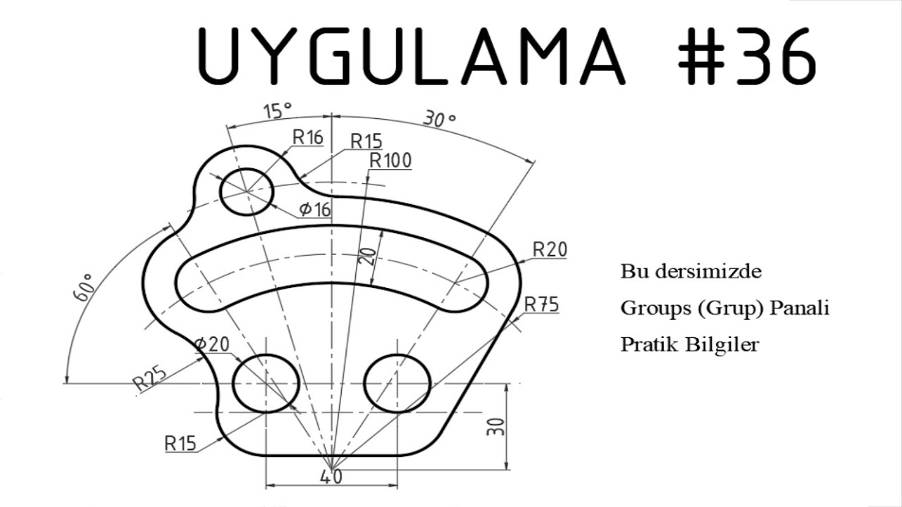 Autocad 2 Boyutlu Çizim #36 Groups Paneli