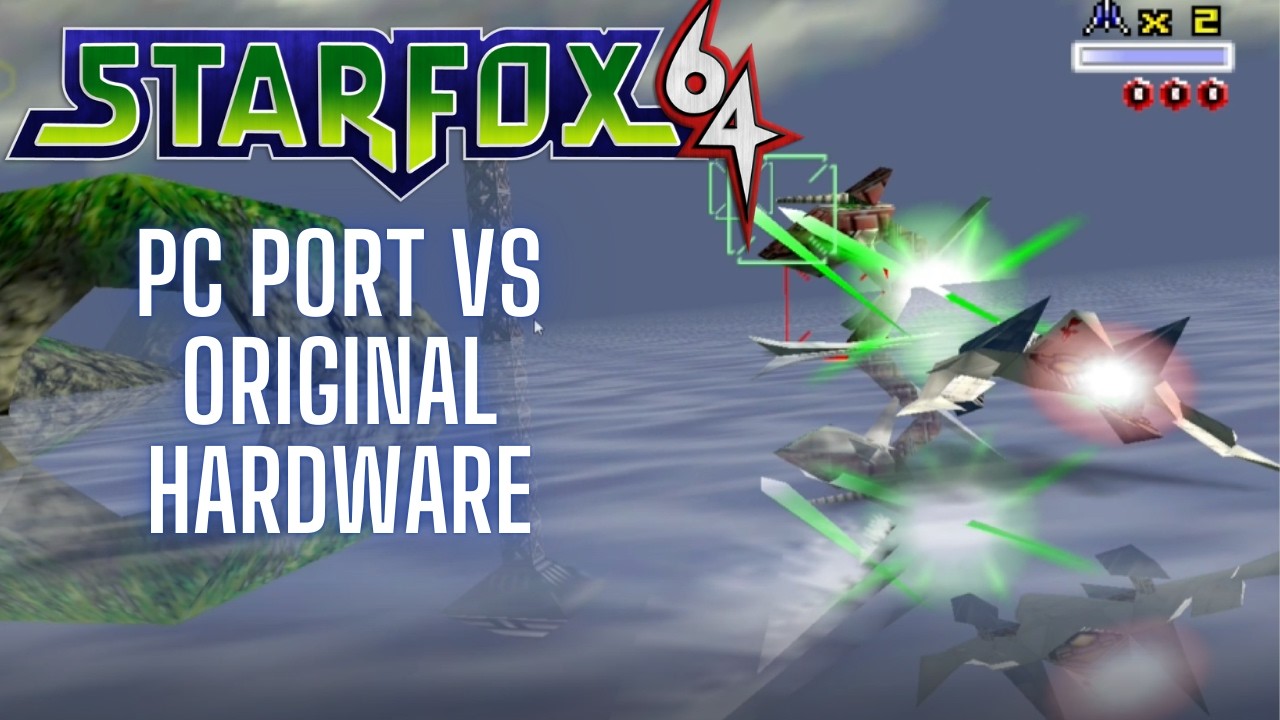 STAR FOX 64 PC PORT VS N64 HARDWARE SIDE BY SIDE COMPARISON