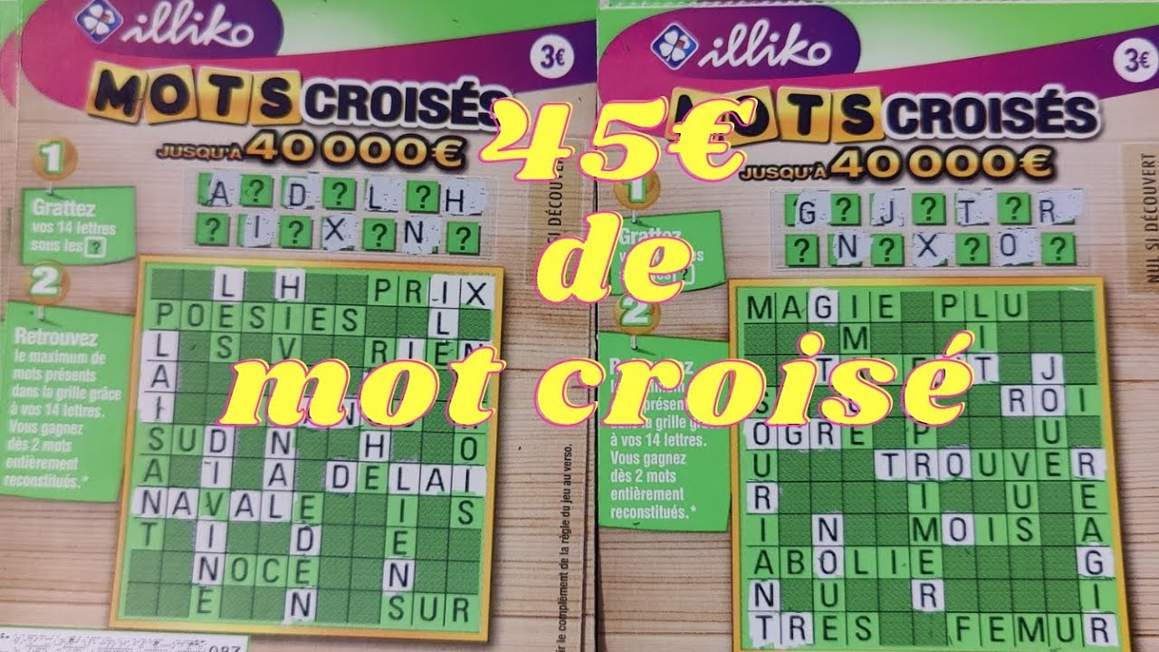 🛑 Grattage du 18 février 🍀 15 mot croisé 😱😱
