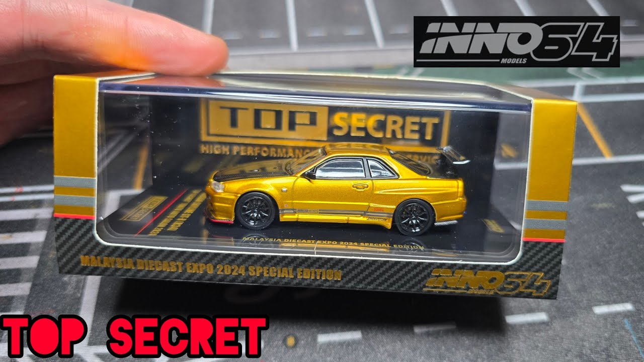 TOP SECRET auto salon 2024! Nissan Skyline GT-R R34 diecast expo! inno64 model
