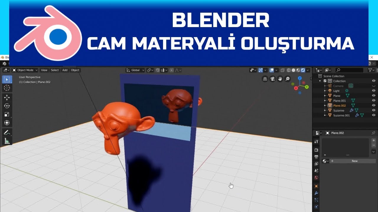 Blender - Cam Materyali Ekleme