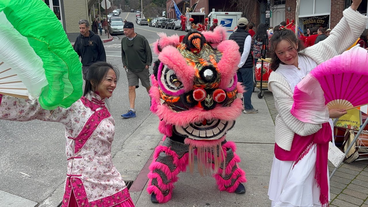 Eastern Ways Lion and Dragon Dancers in Nevada City (03/01/2026)