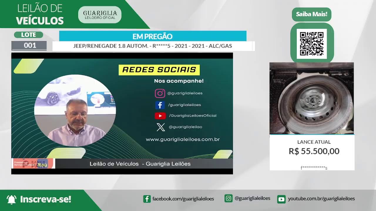 LEILÃO DE VEÍCULOS EM CAÇAPAVA/SP - 11/12/25