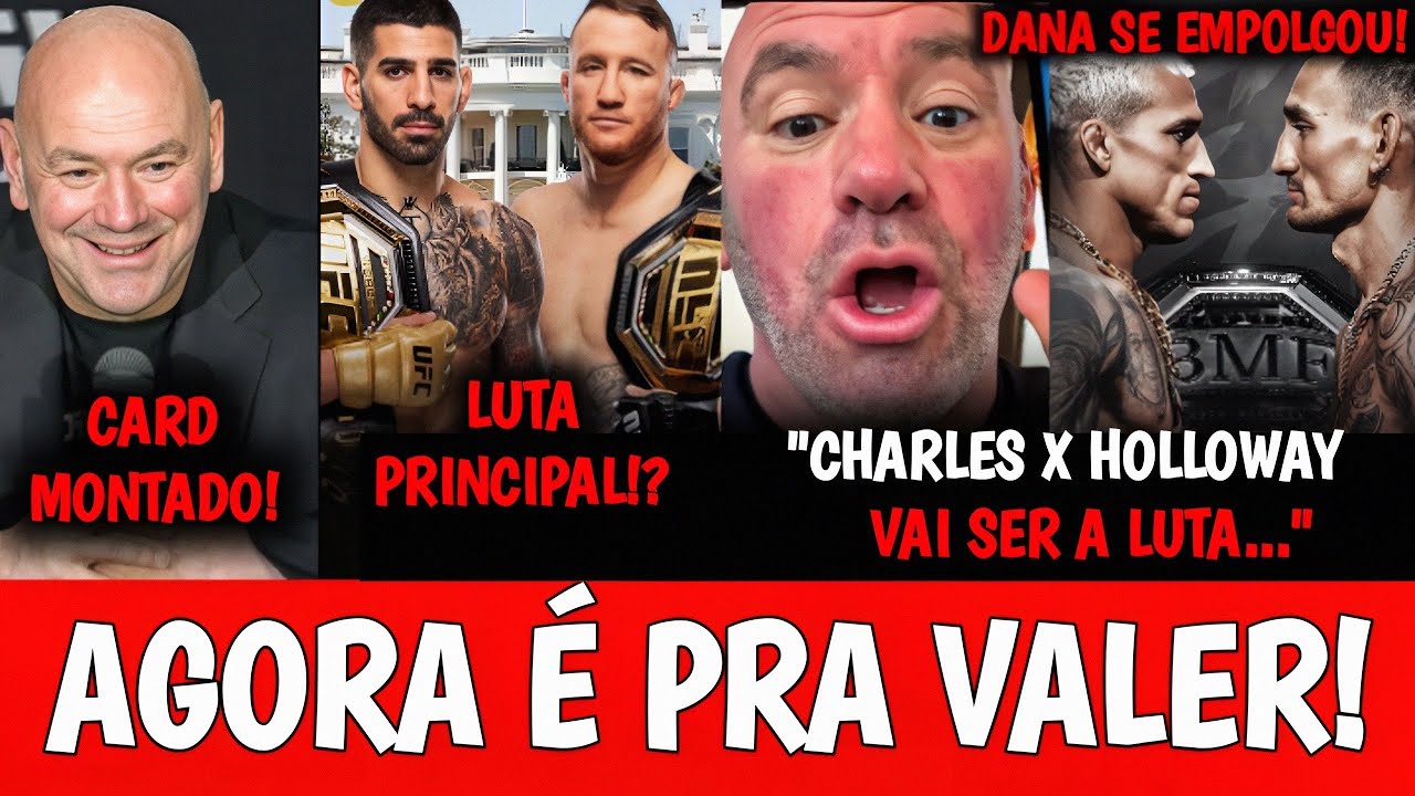ADEUS POATAN X JON JONES🚨 Dana JÁ MONTOU CARD DA CASA BRANCA E SE EMPOLGOU com Charles x Holloway