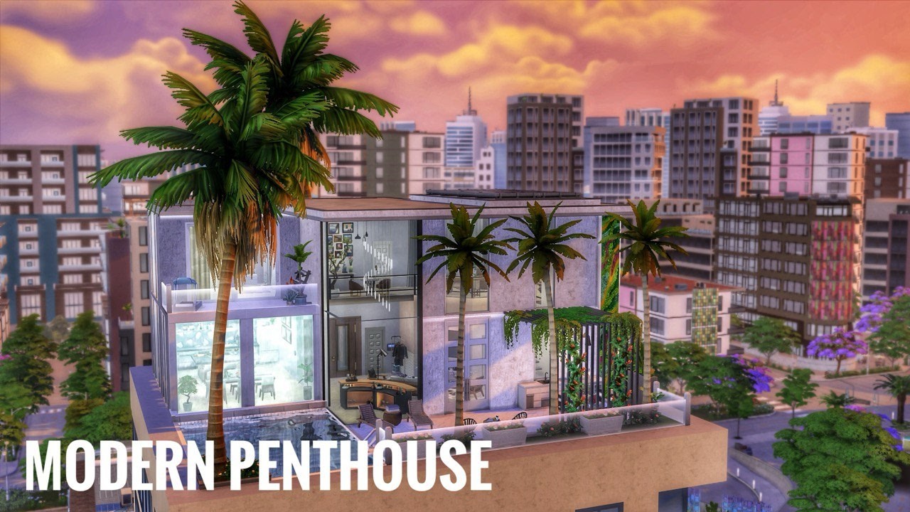 Modern City Penthouse | Torres Amanecer | Ciudad Enamorada | The Sims 4: Stop motion ( No CC)