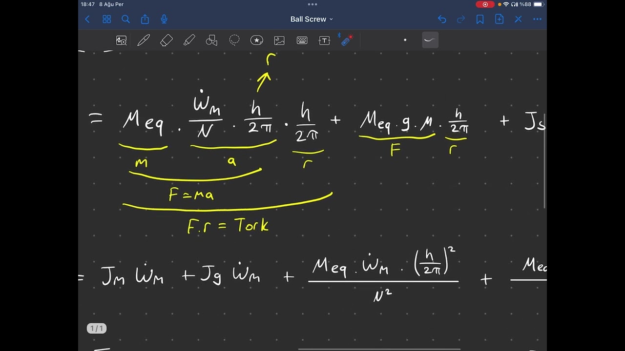 Vidalı Mil Sistem Modelleme