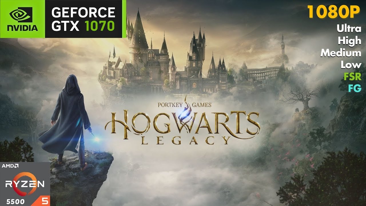 Hogwarts Legacy | Ryzen 5 5500 | GTX 1070 8GB | 1080p FPS Test | 2025