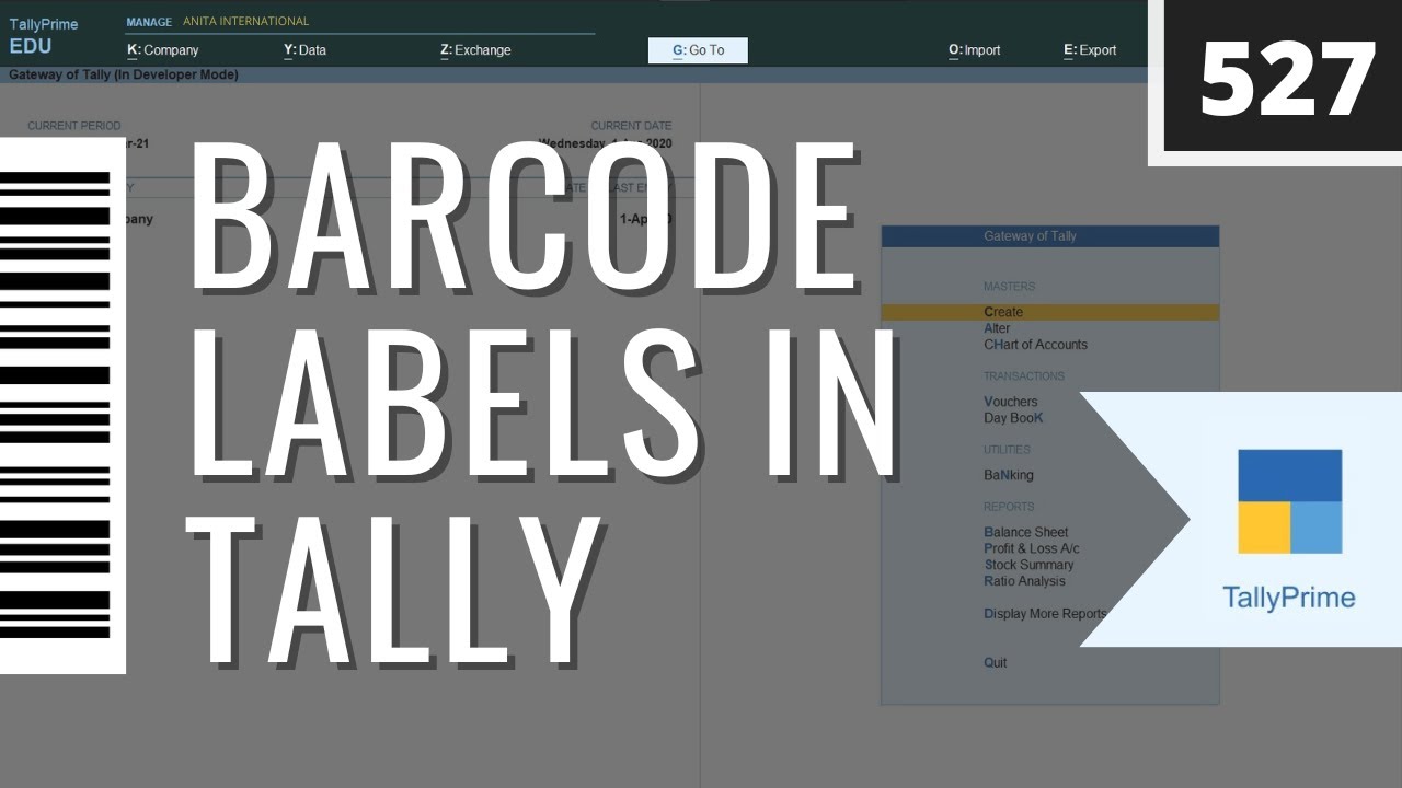 How to Print Barcode Labels in TallyPrime | Tally Barcode Printing - Stickers