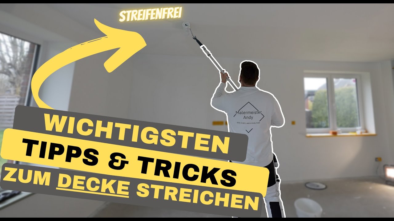 Streifenfrei Decke streichen